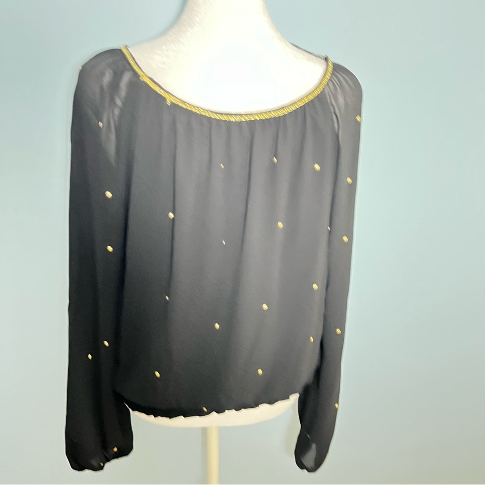 XOXO Black and gold top size med sexy